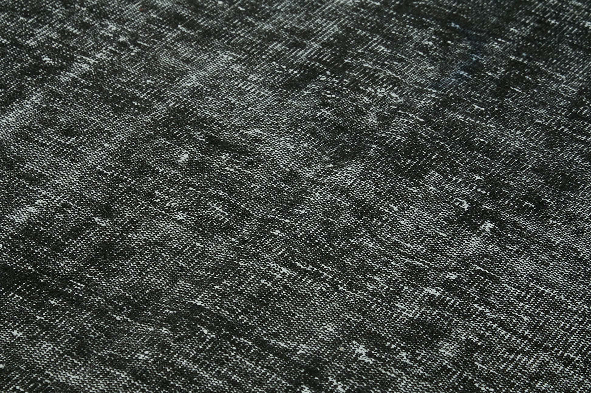 Overdyed Vintage Siyah Eskitme Pamuk Yün El Dokuma Halısı 163x283 Agacan