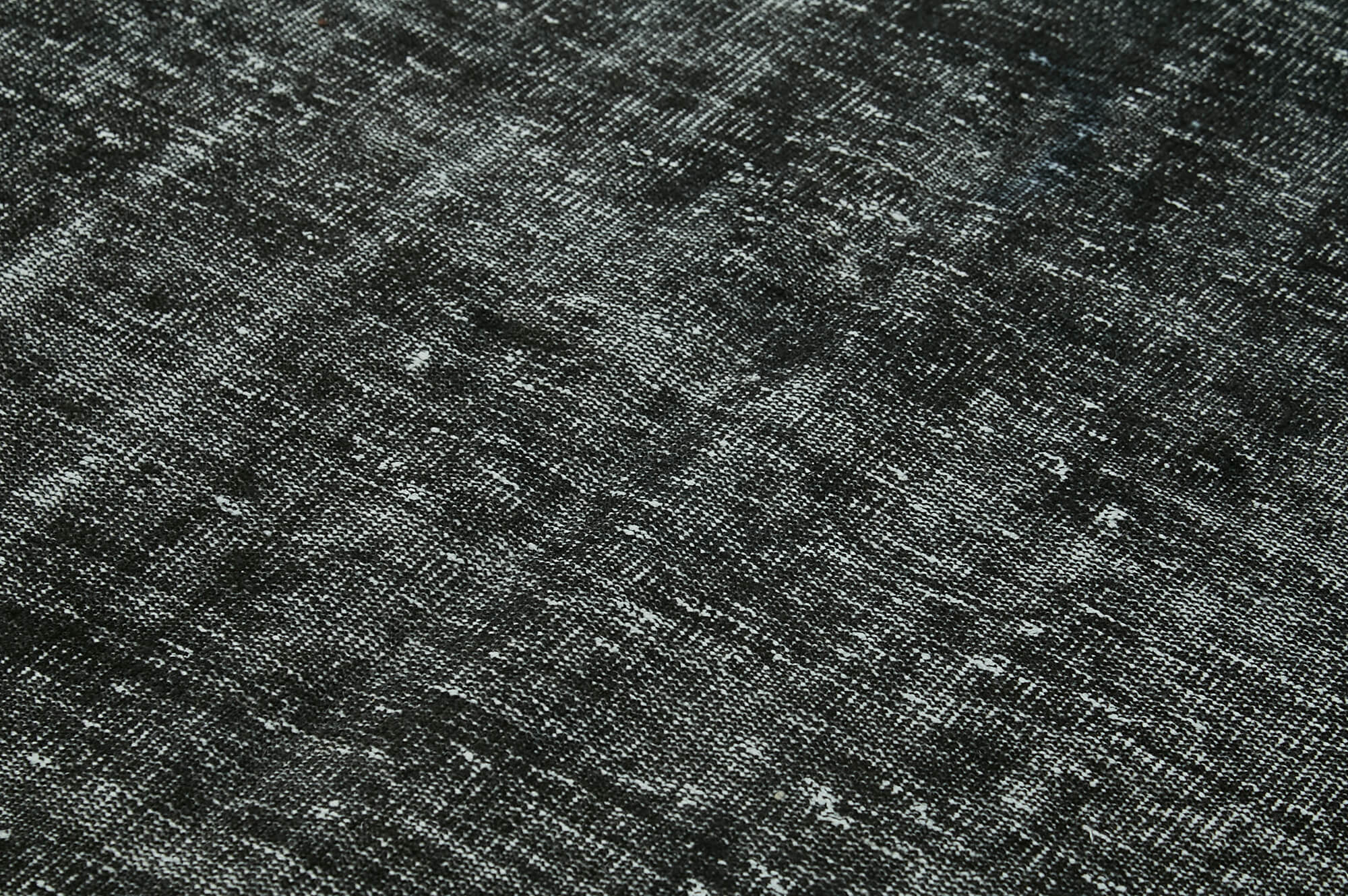 Overdyed Vintage Siyah Eskitme Pamuk Yün El Dokuma Halısı 163x283 Agacan