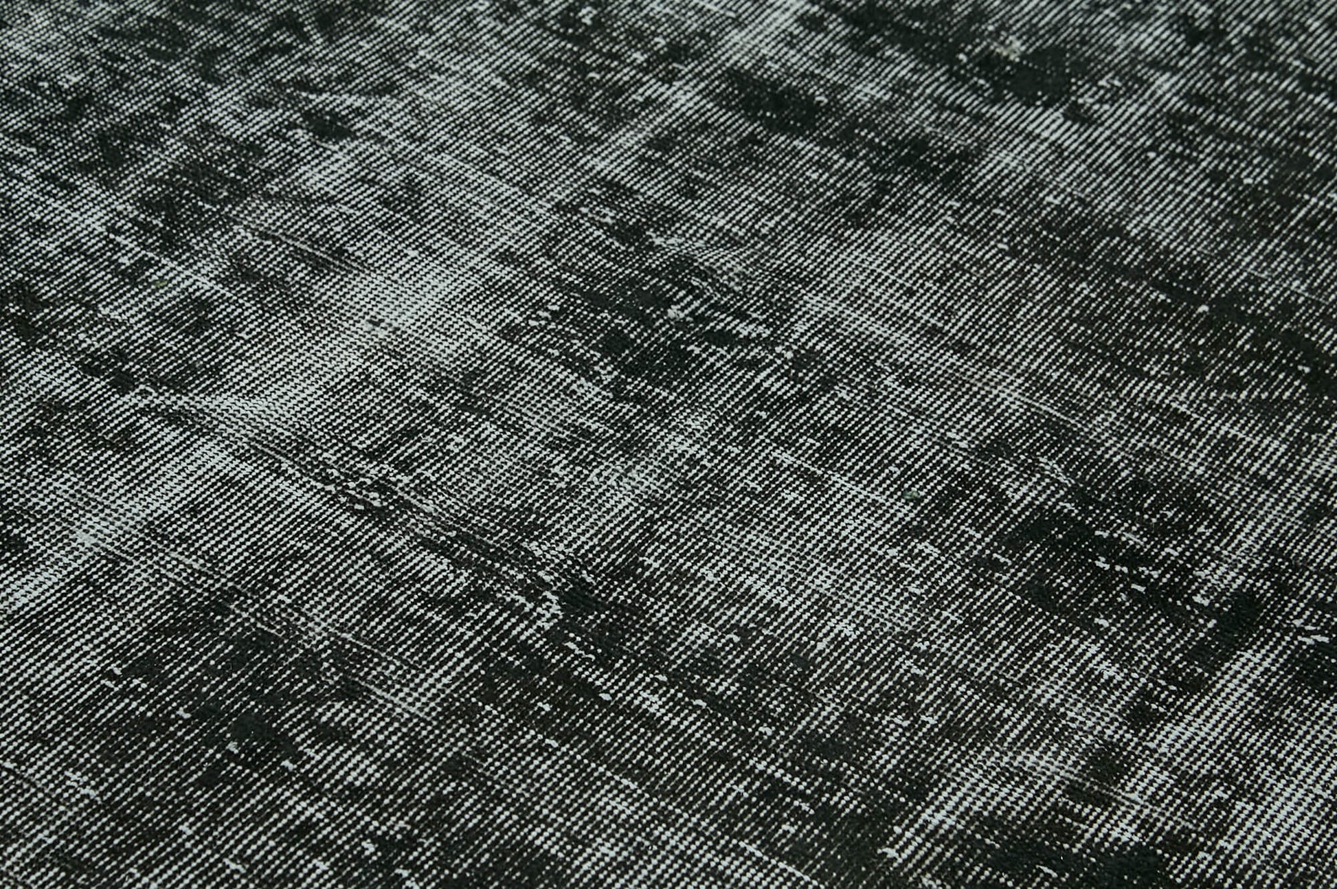 Overdyed Vintage Siyah Eskitme Pamuk Yün El Dokuma Halısı 172x276 Agacan