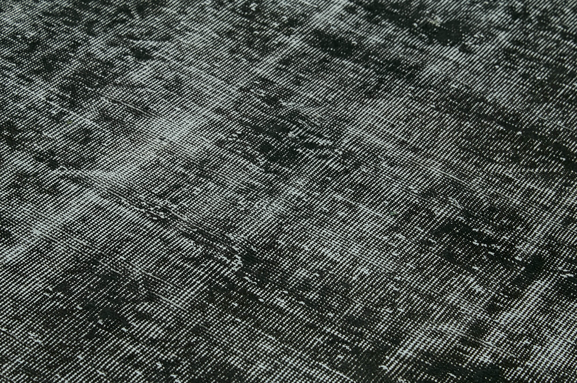 Overdyed Vintage Siyah Eskitme Pamuk Yün El Dokuma Halısı 172x276 Agacan