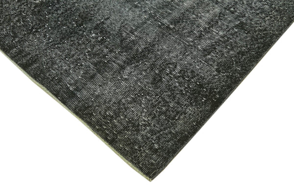 Overdyed Vintage Siyah Eskitme Pamuk Yün El Dokuma Halısı 178x279 Agacan