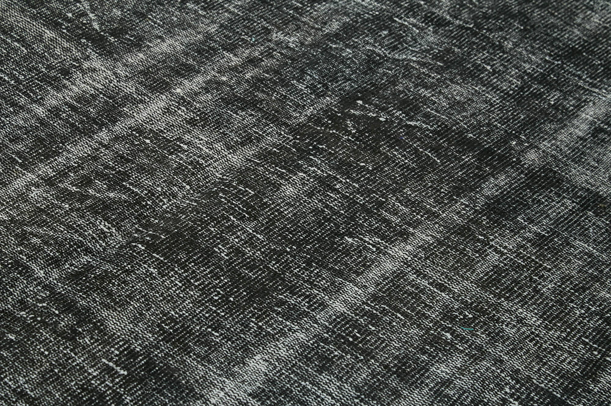 Overdyed Vintage Siyah Eskitme Pamuk Yün El Dokuma Halısı 186x284 Agacan