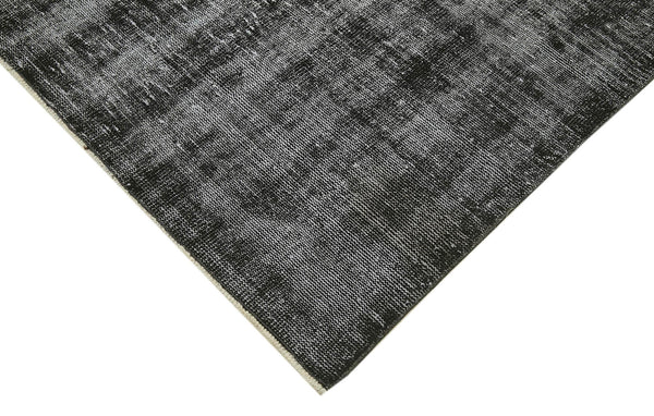 Overdyed Vintage Siyah Eskitme Pamuk Yün El Dokuma Halısı 200x298 Agacan
