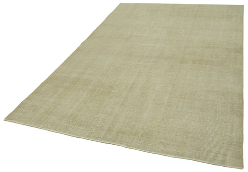 Vintage Bej Eskitme Pamuk Yün El Dokuma Halısı 167x266 Agacan