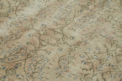 Vintage Bej Eskitme Pamuk Yün El Dokuma Halısı 140x232 Agacan