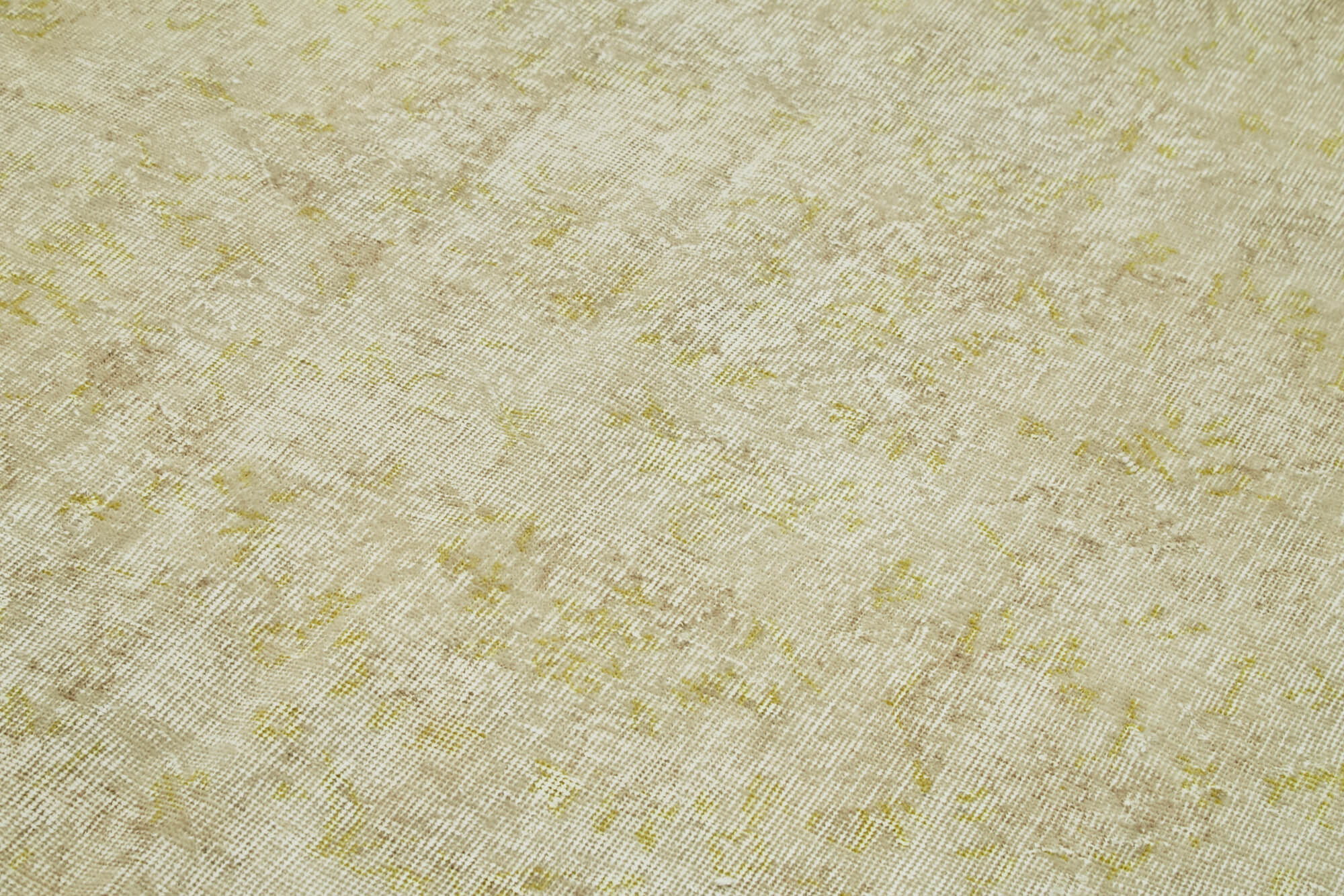 Vintage Bej Eskitme Pamuk Yün El Dokuma Halısı 182x298 Agacan