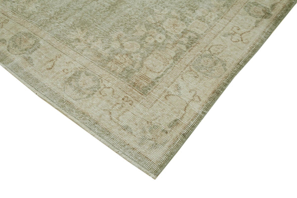 Vintage Bej Eskitme Pamuk Yün El Dokuma Halısı 154x270 Agacan