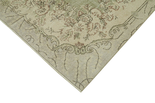 Vintage Bej Eskitme Pamuk Yün El Dokuma Halısı 166x305 Agacan