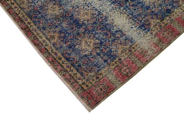 Vintage Bej Eskitme Pamuk Yün El Dokuma Halısı 172x268 Agacan