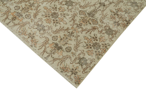 Vintage Bej Eskitme Pamuk Yün El Dokuma Halısı 165x280 Agacan