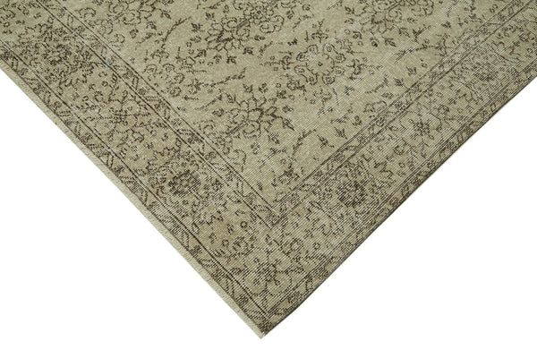Vintage Bej Eskitme Pamuk Yün El Dokuma Halısı 178x286 Agacan