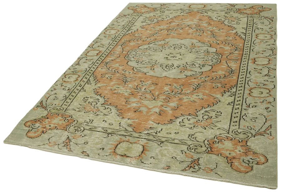 Vintage Bej Eskitme Pamuk Yün El Dokuma Halısı 160x251 Agacan