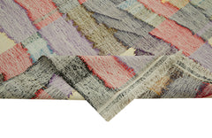 Scrap Bej Geometrik Pamuk Yün El Dokuma Halısı 289x380 Agacan