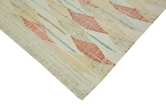 Scrap Bej Geometrik Pamuk Yün El Dokuma Halısı 293x459 Agacan