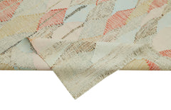 Scrap Bej Geometrik Pamuk Yün El Dokuma Halısı 293x459 Agacan