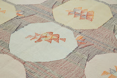 Scrap Bej Geometrik Pamuk Yün El Dokuma Halısı 260x356 Agacan