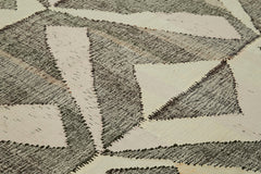 Scrap Bej Geometrik Pamuk Yün El Dokuma Halısı 310x415 Agacan