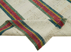 Scrap Bej Geometrik Pamuk Yün El Dokuma Halısı 320x346 Agacan