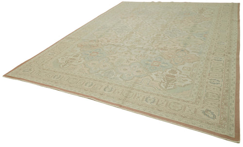 Sumak Bej Klasik Yün Pamuk El Dokuma Halısı 284x414 Agacan