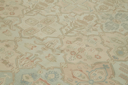 Sumak Bej Klasik Yün Pamuk El Dokuma Halısı 284x414 Agacan