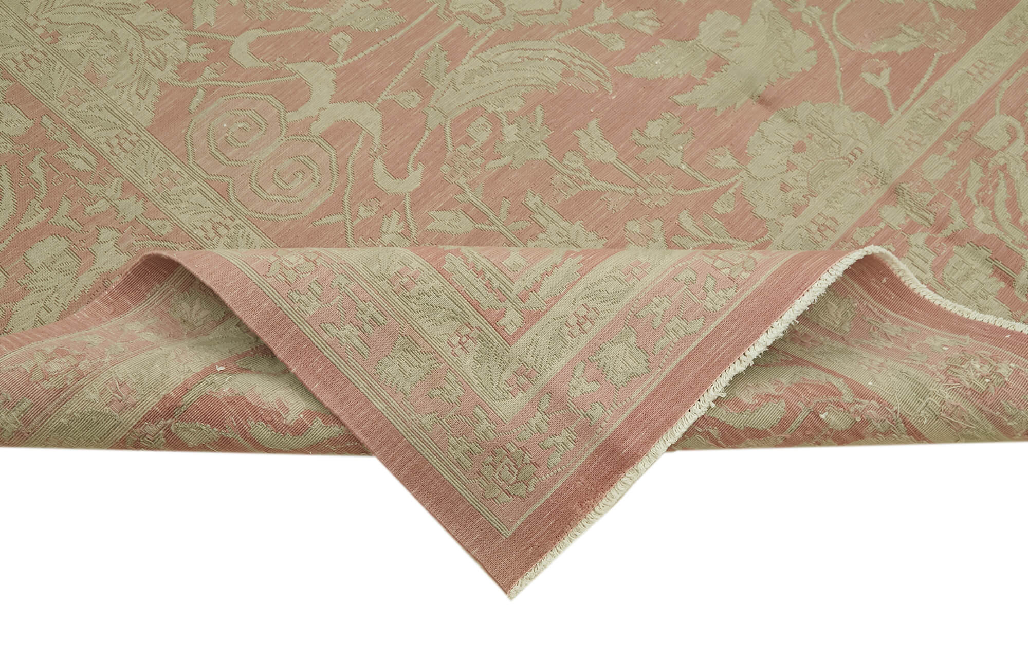 Sumak Bej Klasik Yün Pamuk El Dokuma Halısı 282x408 Agacan