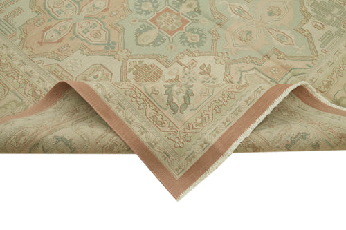 Sumak Bej Klasik Yün Pamuk El Dokuma Halısı 284x407 Agacan