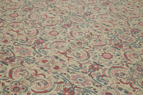 Sumak Bej Klasik Yün Pamuk El Dokuma Halısı 347x533 Agacan