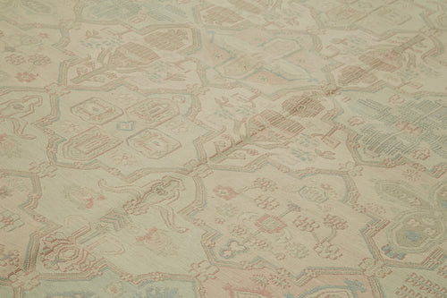 Sumak Bej Klasik Yün Pamuk El Dokuma Halısı 346x448 Agacan