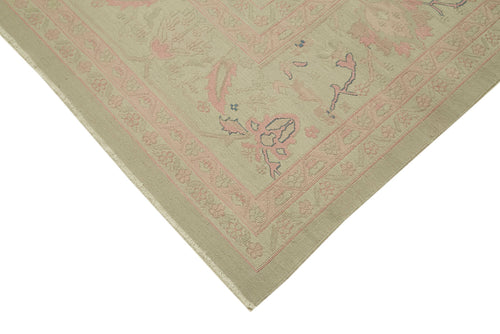 Sumak Bej Klasik Yün Pamuk El Dokuma Halısı 251x351 Agacan