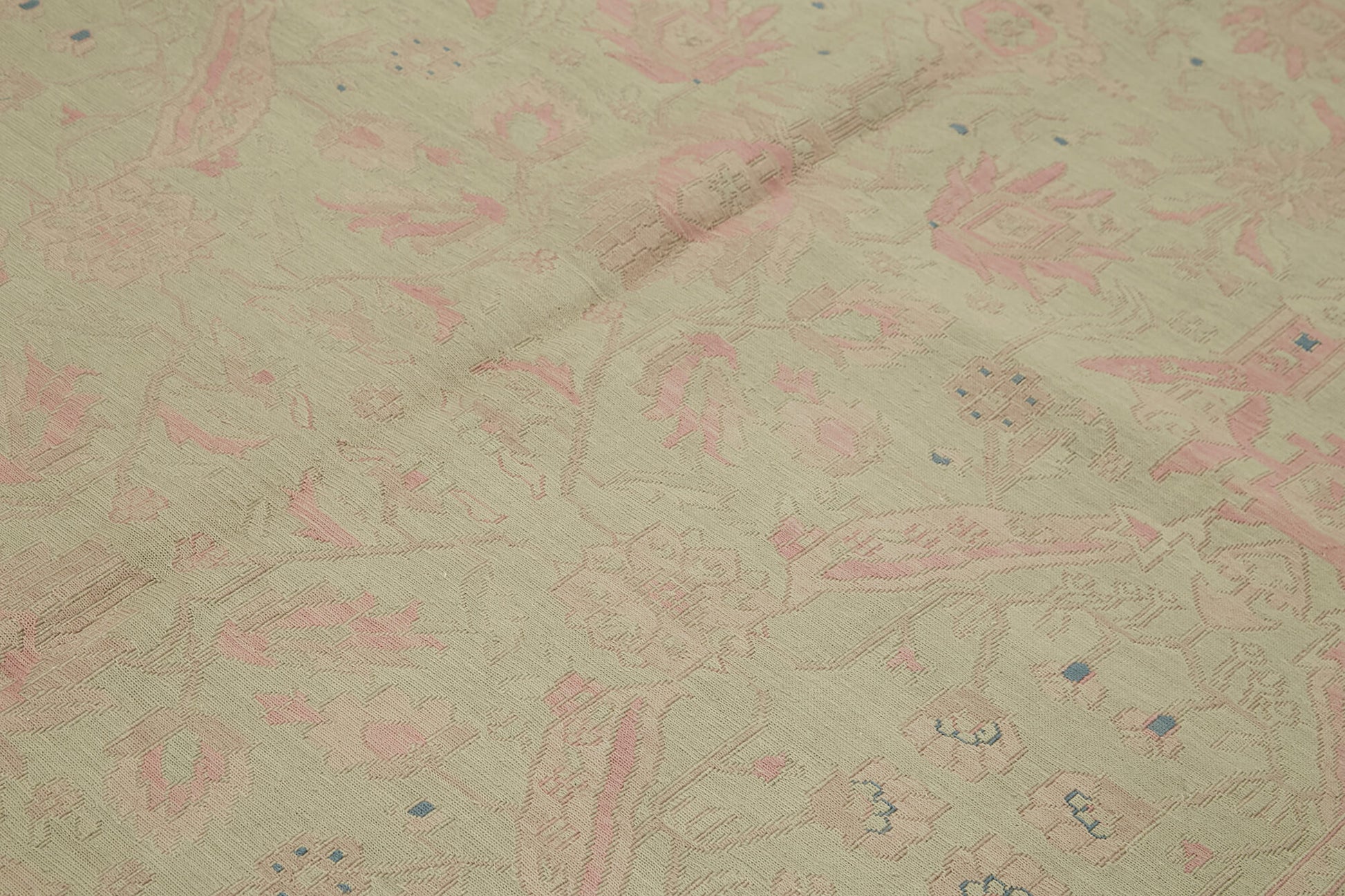 Sumak Bej Klasik Yün Pamuk El Dokuma Halısı 251x351 Agacan