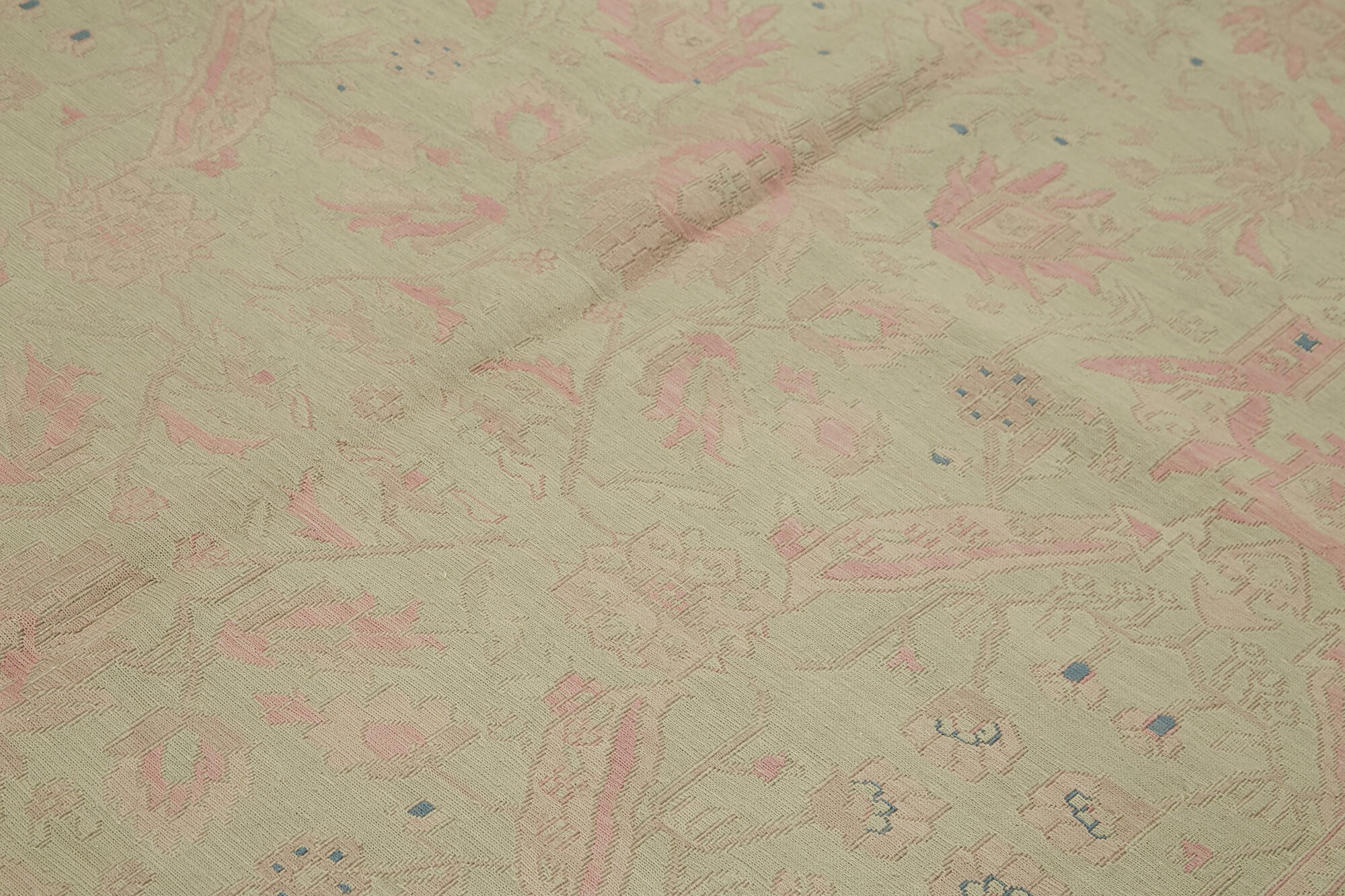 Sumak Bej Klasik Yün Pamuk El Dokuma Halısı 251x351 Agacan