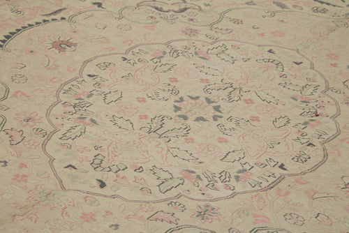 Sumak Bej Klasik Yün Pamuk El Dokuma Halısı 287x410 Agacan