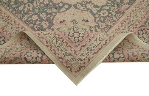 Sumak Bej Klasik Yün Pamuk El Dokuma Halısı 287x410 Agacan