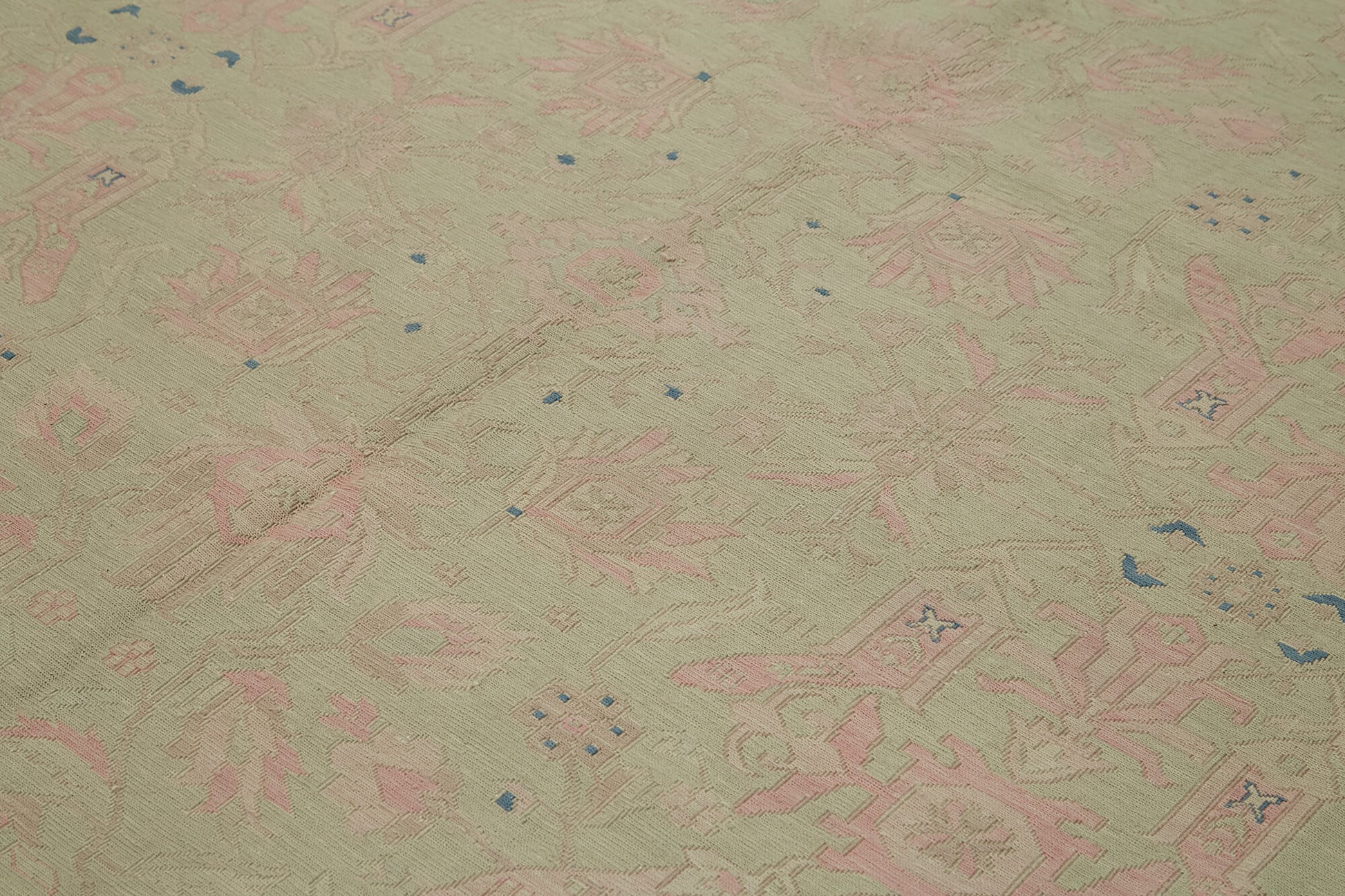 Sumak Bej Klasik Yün Pamuk El Dokuma Halısı 283x400 Agacan