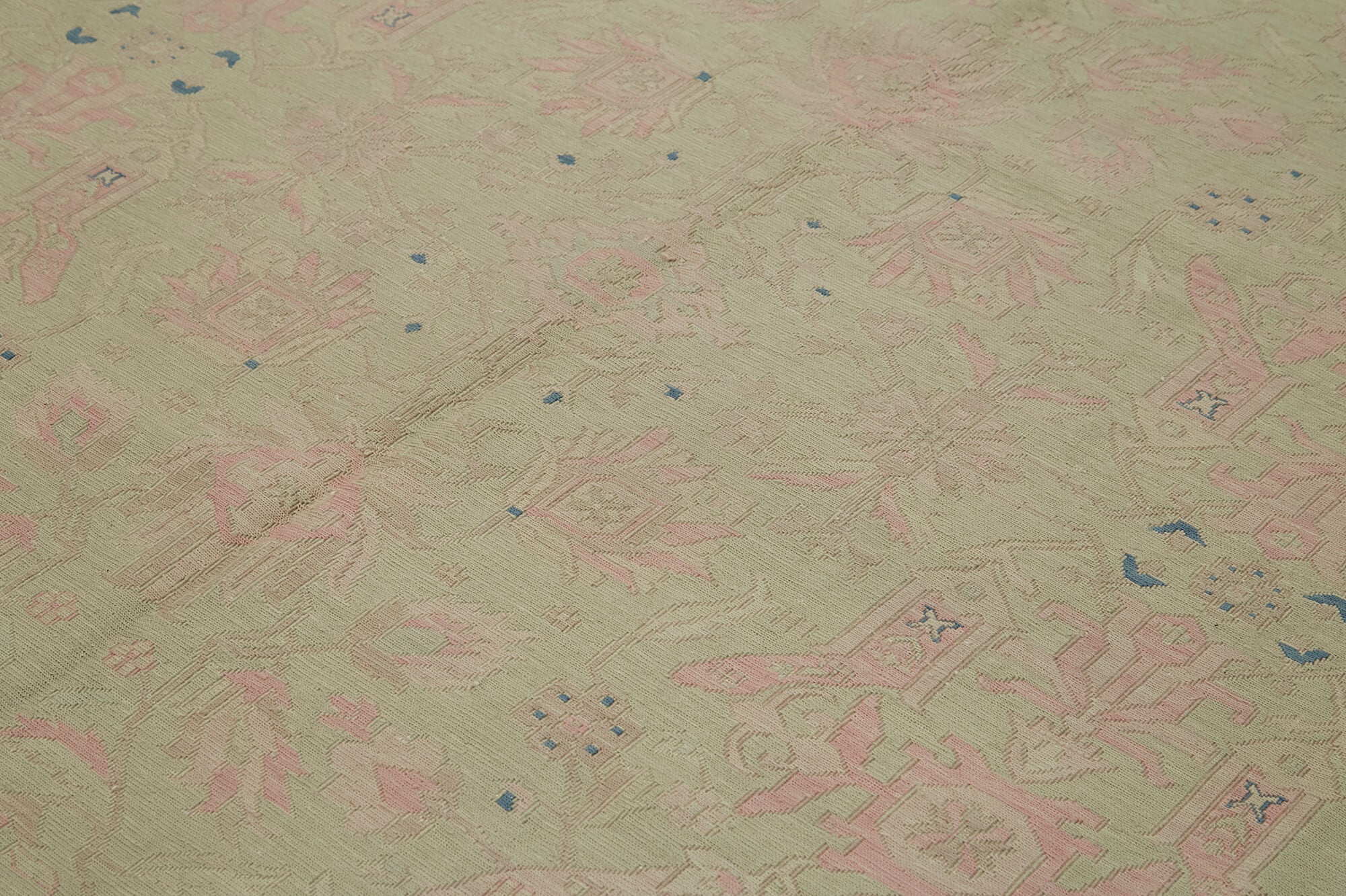 Sumak Bej Klasik Yün Pamuk El Dokuma Halısı 283x400 Agacan