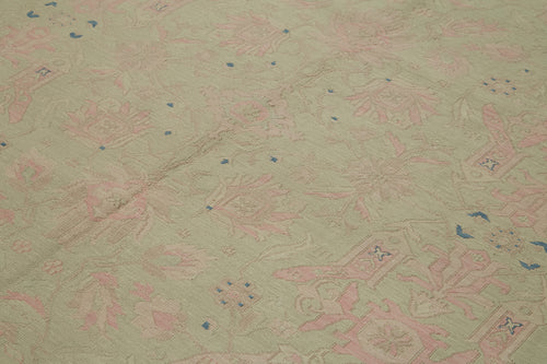 Sumak Bej Klasik Yün Pamuk El Dokuma Halısı 283x400 Agacan