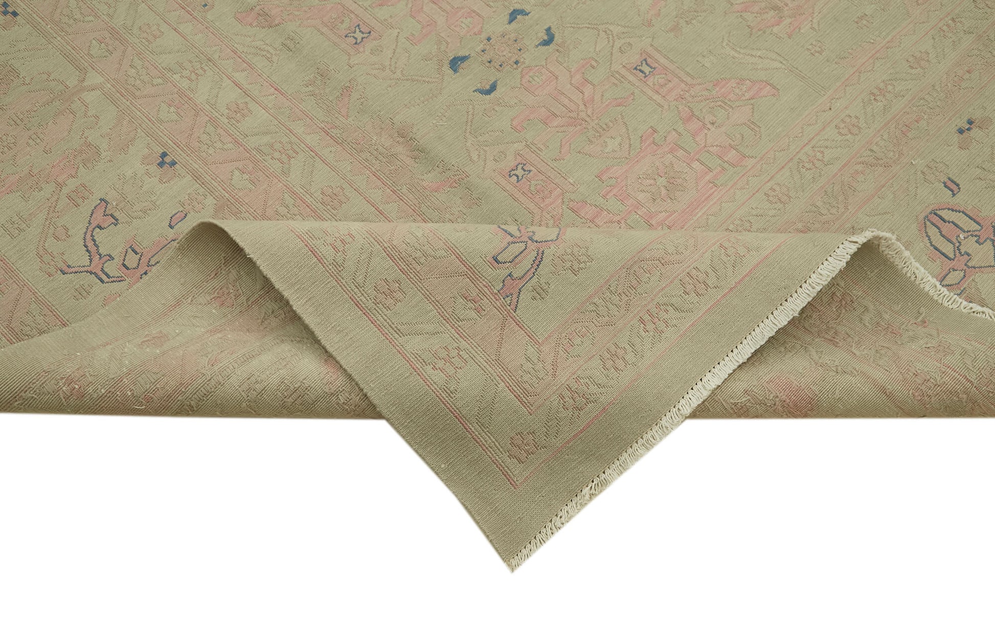 Sumak Bej Klasik Yün Pamuk El Dokuma Halısı 283x400 Agacan