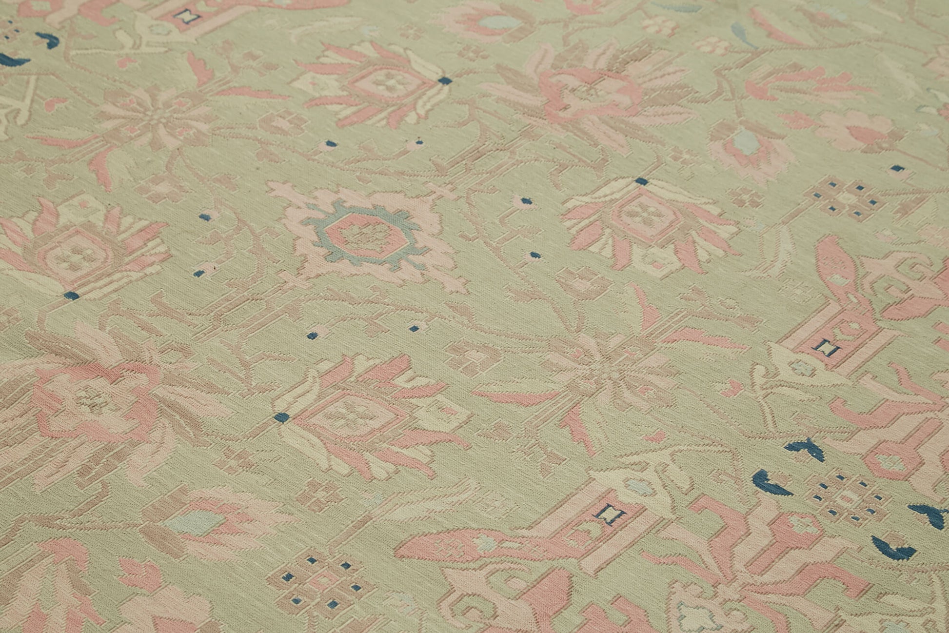 Sumak Bej Klasik Yün Pamuk El Dokuma Halısı 290x412 Agacan