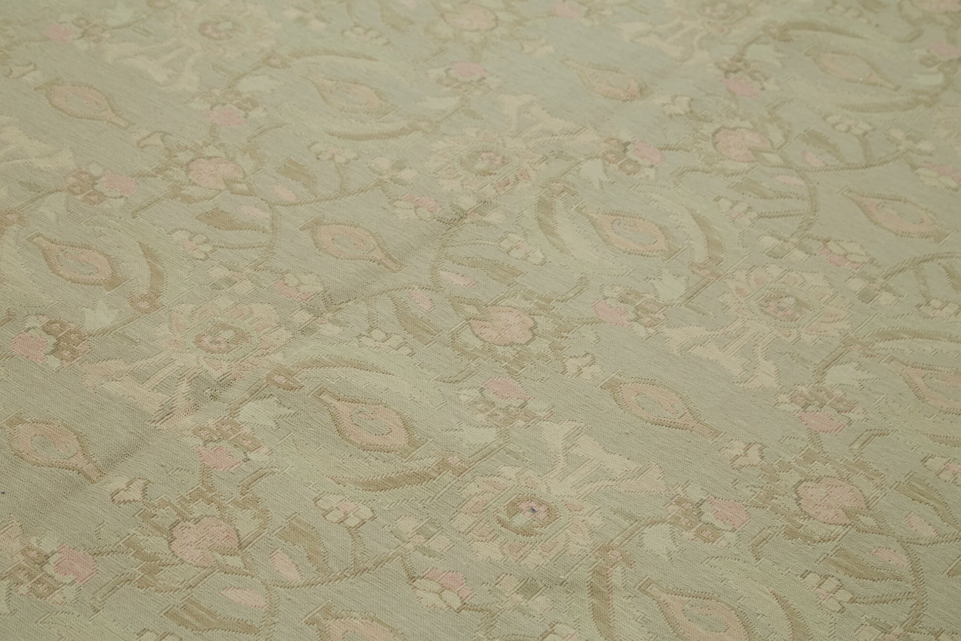 Sumak Bej Klasik Yün Pamuk El Dokuma Halısı 287x410 Agacan