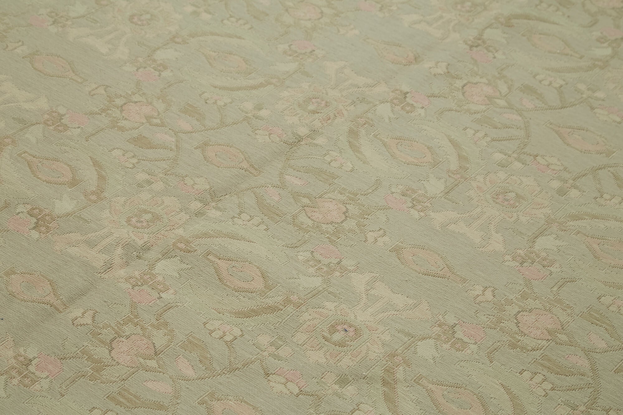 Sumak Bej Klasik Yün Pamuk El Dokuma Halısı 287x410 Agacan