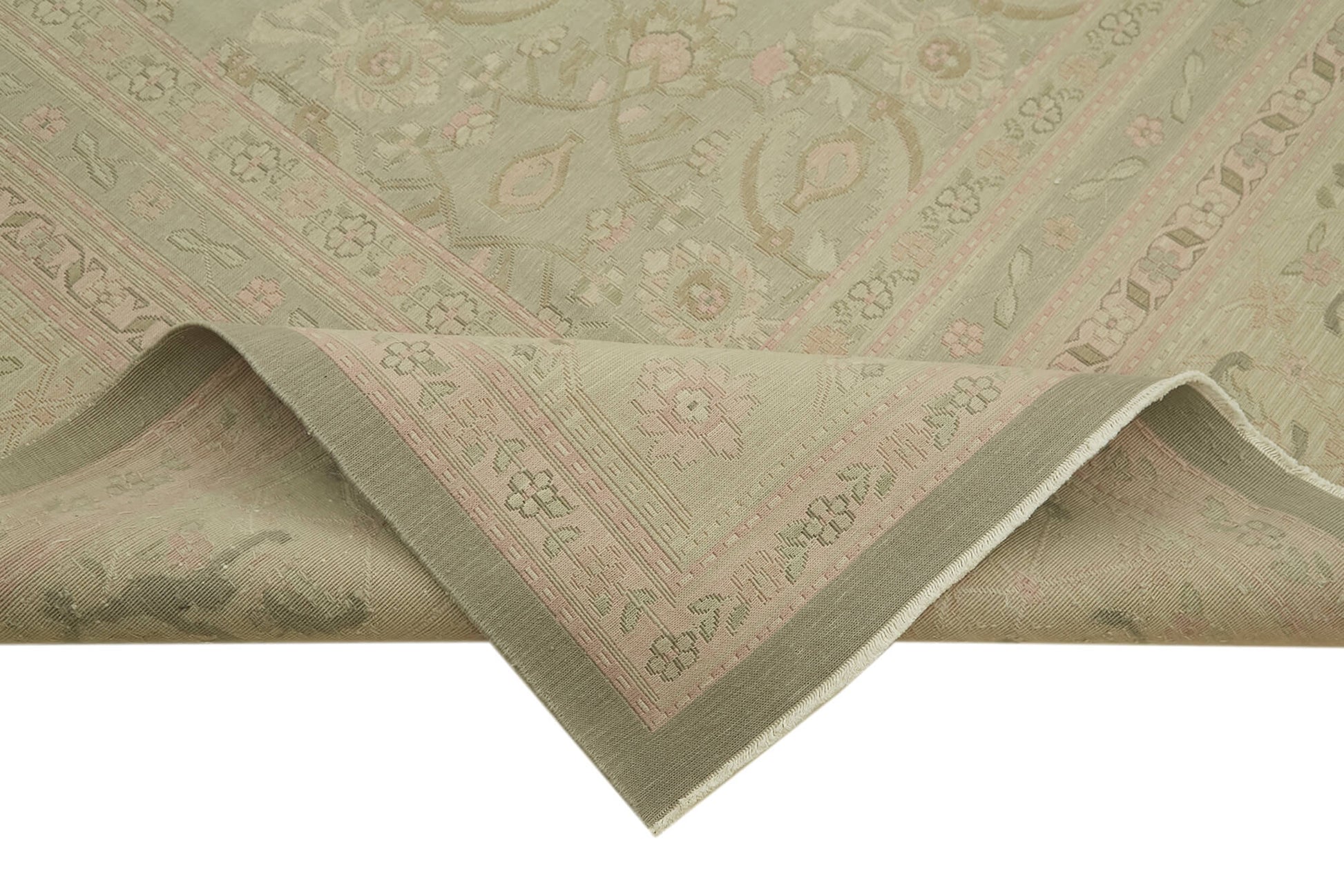 Sumak Bej Klasik Yün Pamuk El Dokuma Halısı 287x410 Agacan