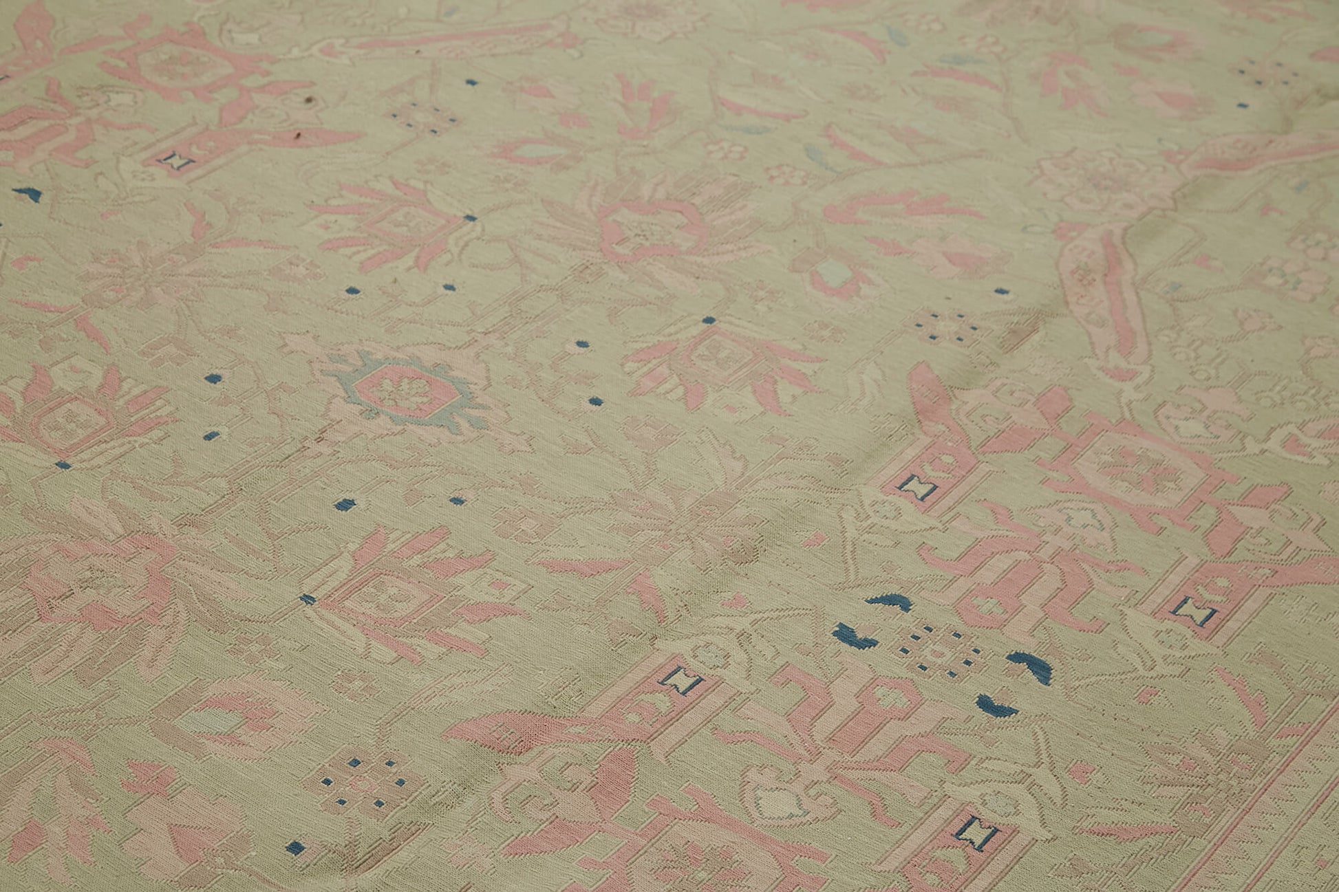 Sumak Bej Klasik Yün Pamuk El Dokuma Halısı 288x405 Agacan