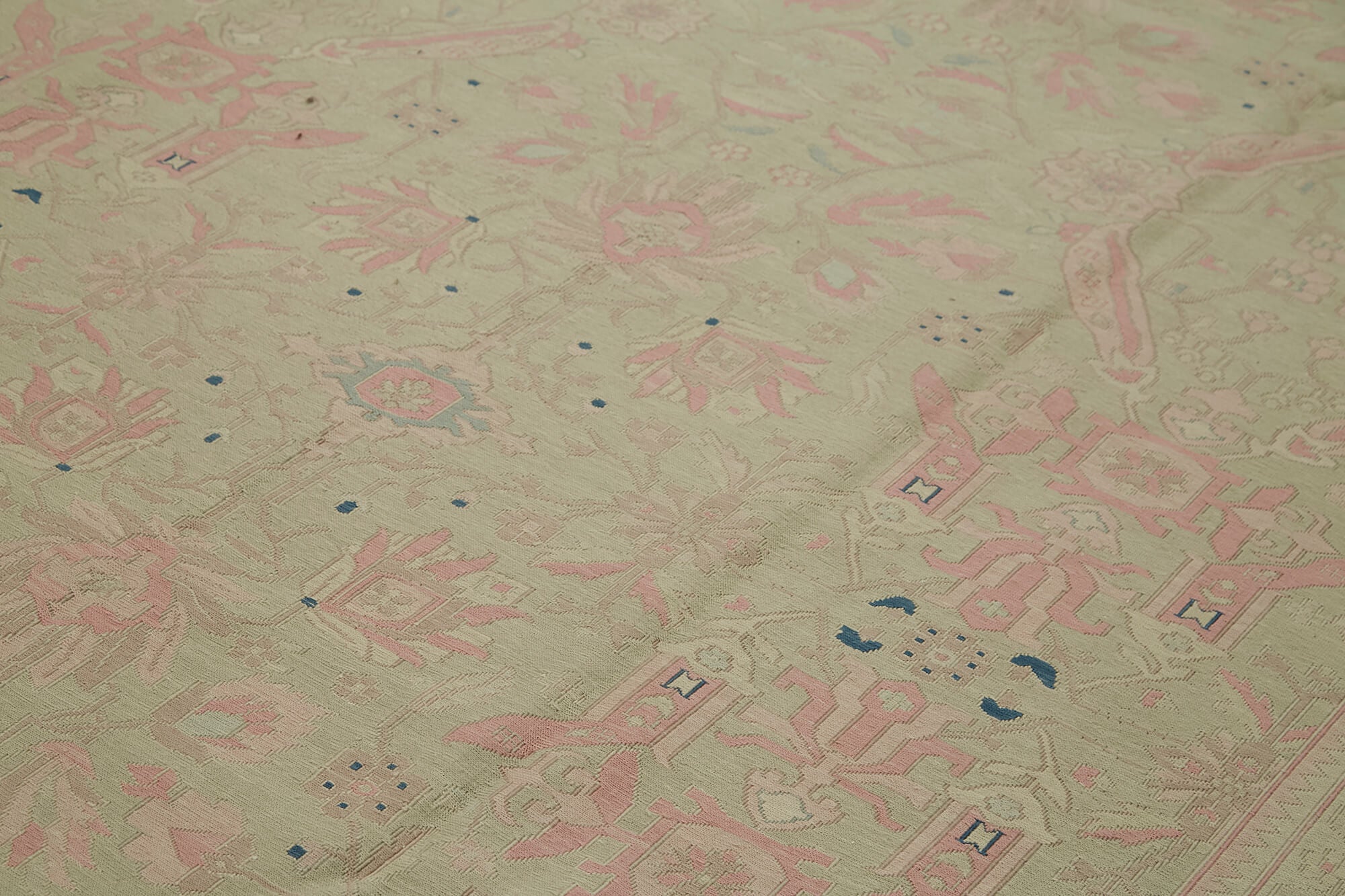 Sumak Bej Klasik Yün Pamuk El Dokuma Halısı 288x405 Agacan