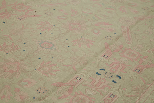 Sumak Bej Klasik Yün Pamuk El Dokuma Halısı 288x405 Agacan