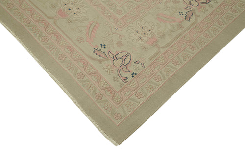 Sumak Bej Klasik Yün Pamuk El Dokuma Halısı 343x448 Agacan