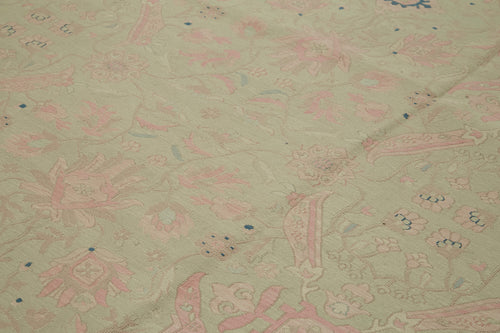 Sumak Bej Klasik Yün Pamuk El Dokuma Halısı 343x448 Agacan