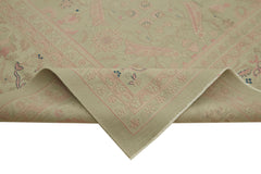 Sumak Bej Klasik Yün Pamuk El Dokuma Halısı 343x448 Agacan