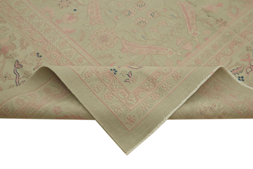 Sumak Bej Klasik Yün Pamuk El Dokuma Halısı 343x448 Agacan