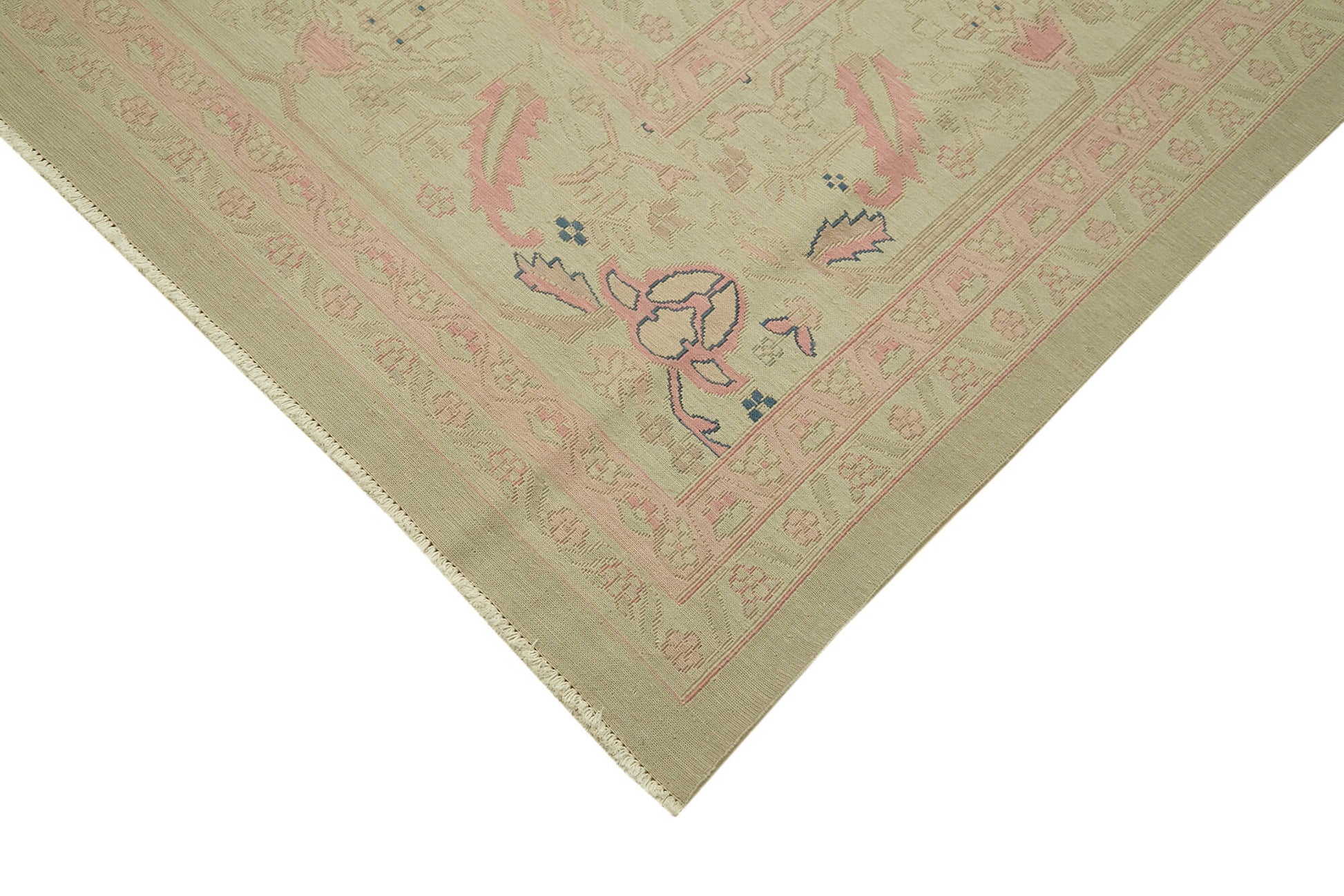 Sumak Bej Klasik Yün Pamuk El Dokuma Halısı 348x532 Agacan