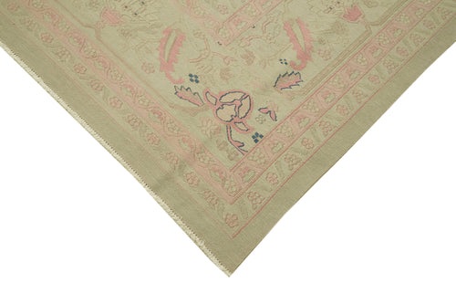 Sumak Bej Klasik Yün Pamuk El Dokuma Halısı 348x532 Agacan